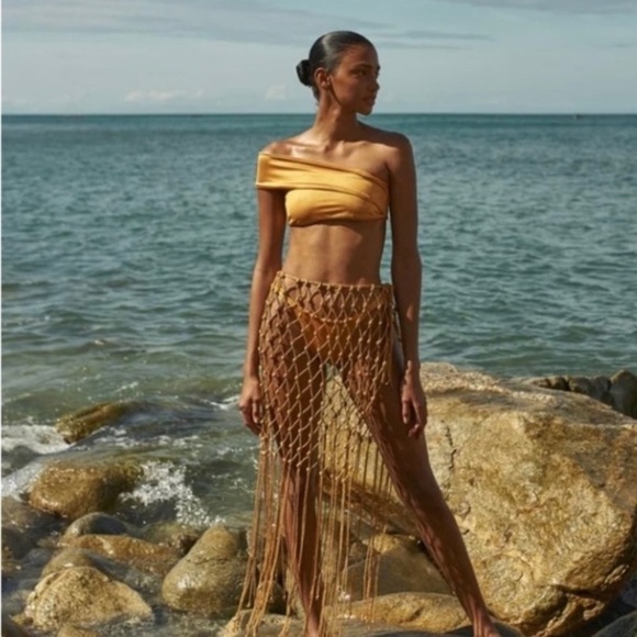 New! Baobab goa one shoulder bikini top gold 24172 - Picture 4 of 9